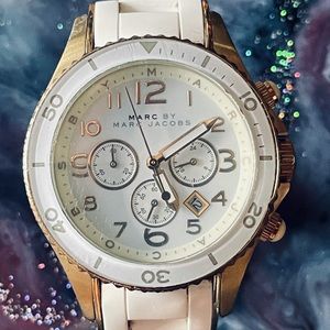 MARC JACOBS ROCK ROSE GOLD & WHITE WOMENS WATCH